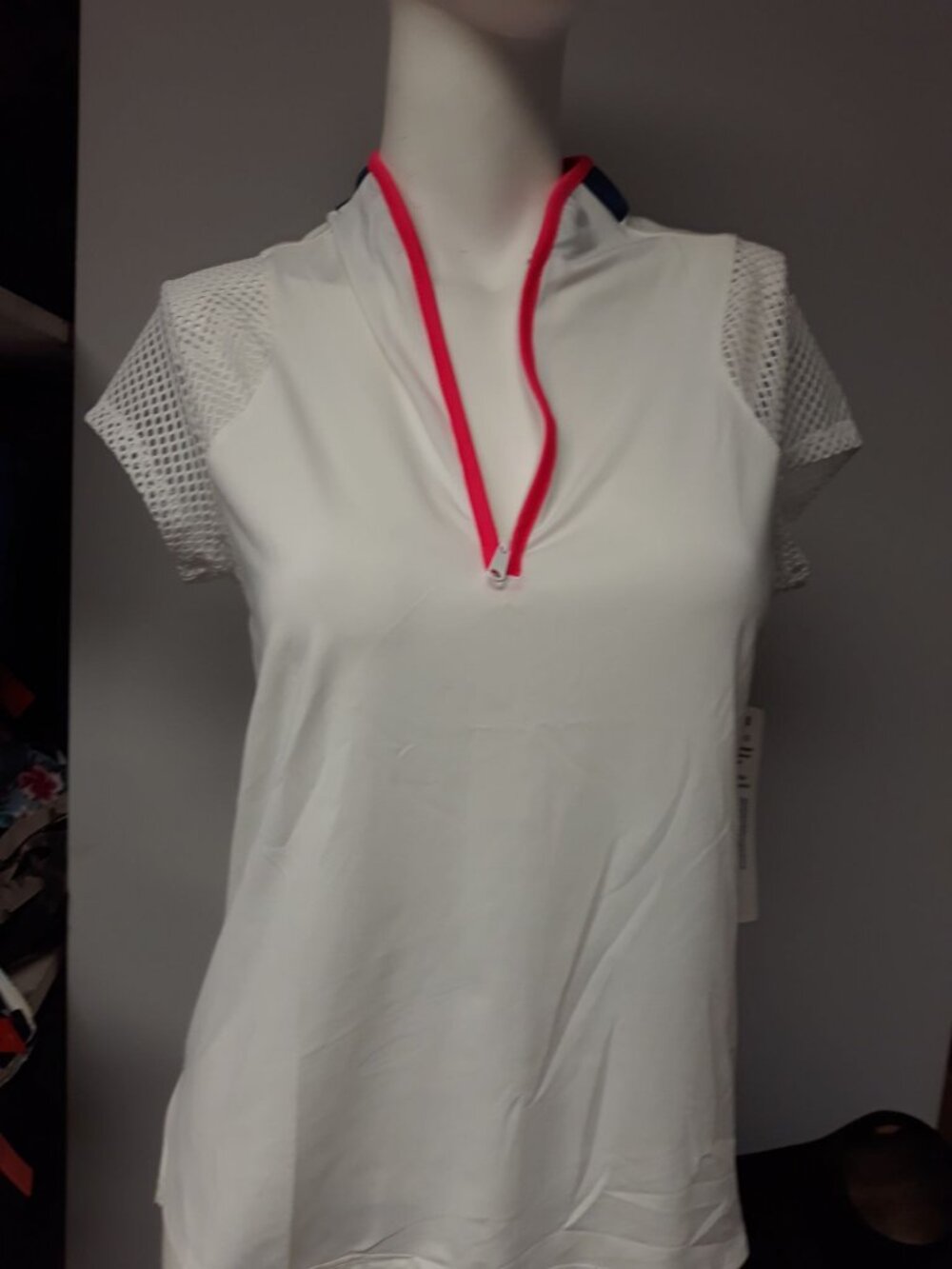 Lucky in Love Women's Golf Pull Over Shirt White Size XS NEW WITH TAGS!